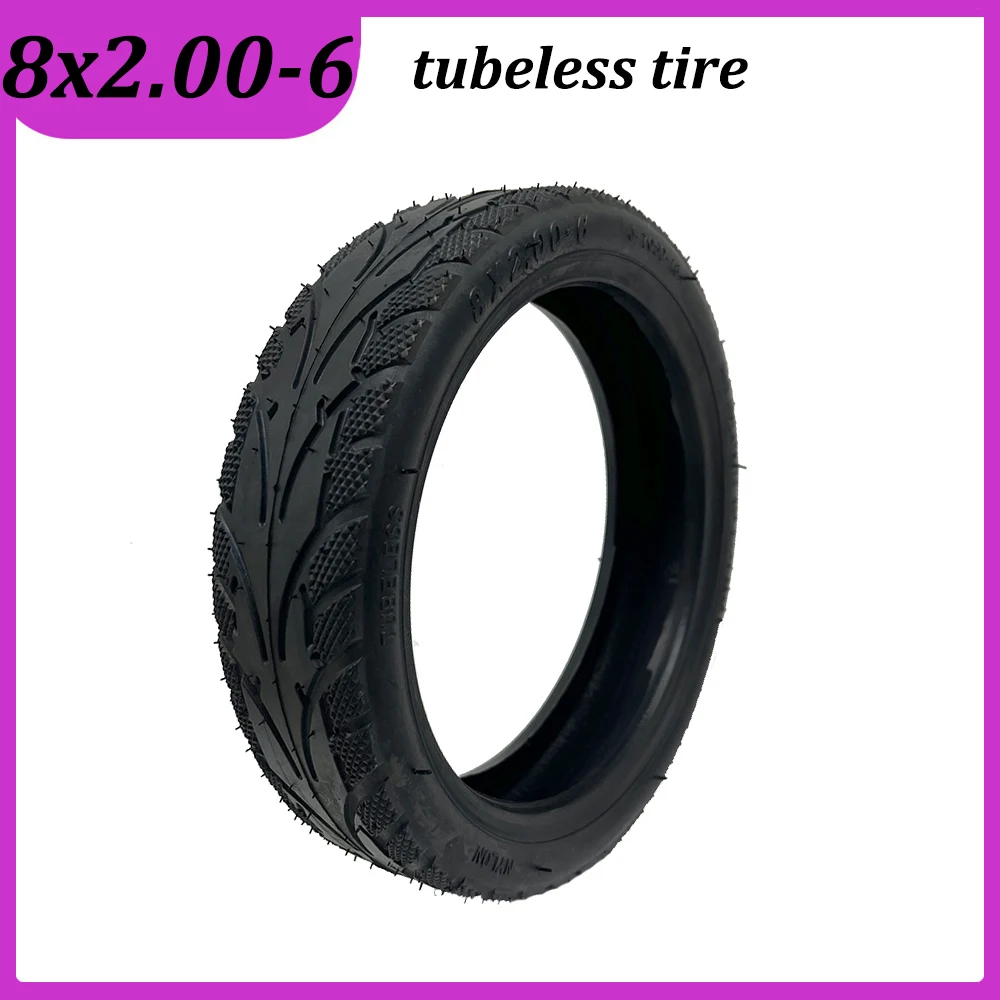 

8x2.00-6 Tire Tubeless Vacuum Tyre for Electric Scooter 8 Inch Pneumatic Wheel Accessories