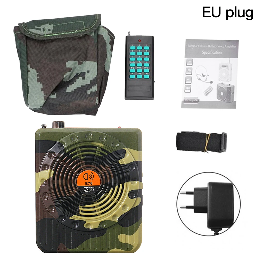 Rechargeable Remote Control Amplifier Universal Outdoor Hunting Sound Amplifiers Hunt Accessory Sound Devices US Plug