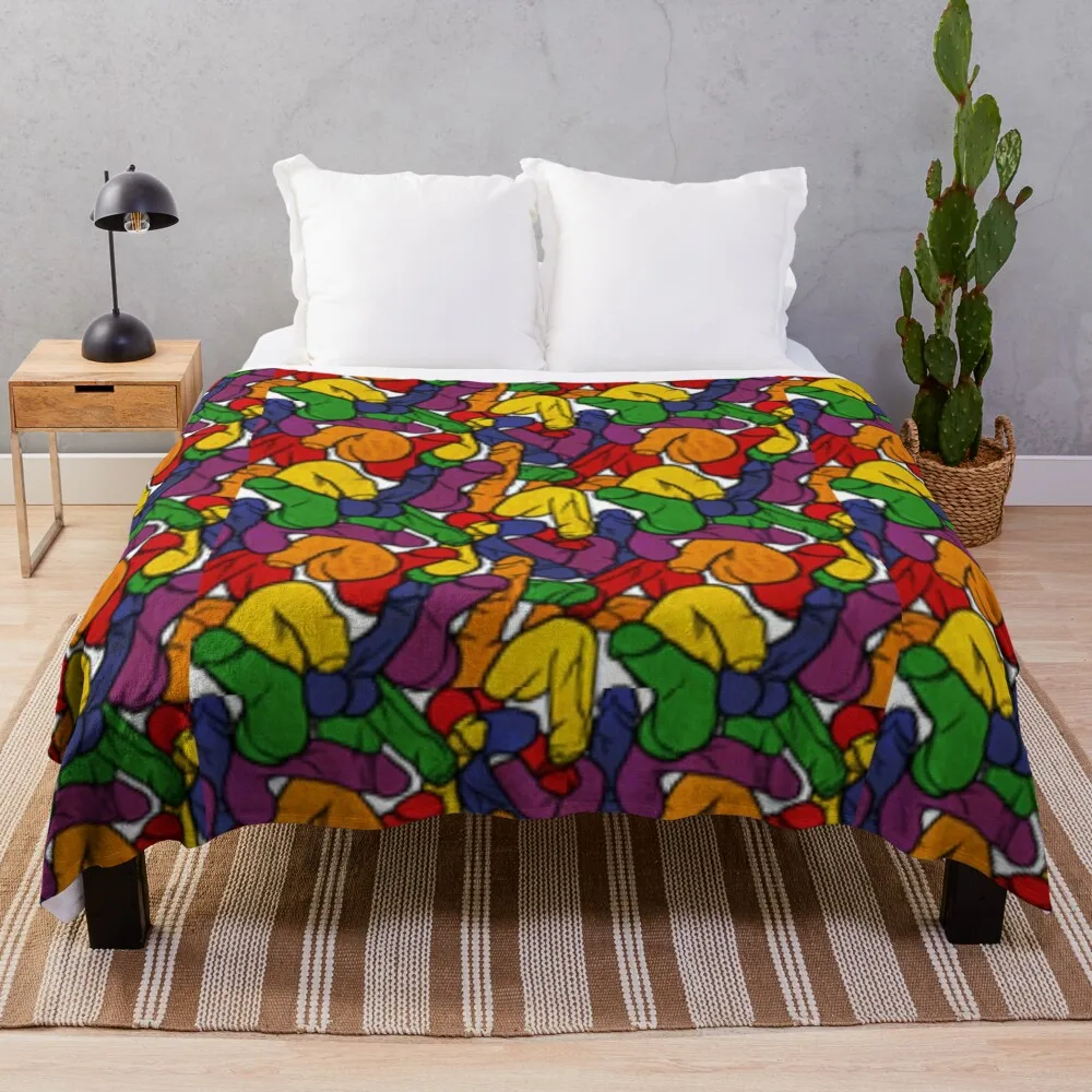 

Rainbow PenisThrow Blanket Cute Blanket Luxury Brand Blanket