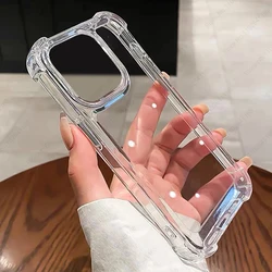 Premium Shockproof Clear Silicone Phone Case with Transparent Back Cover (For iPhone 7 8)