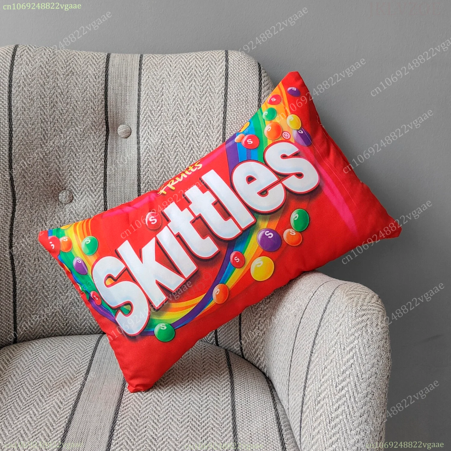 Funny Fruits Candy Skittles Pillowcase Bedroom Cushion Cover Sofa Cushions Bed Pillows Cover 40x60cm Pillow Case Car Office Seat 2