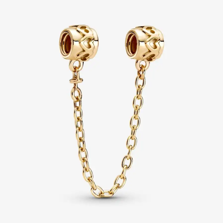 Gold Security Chain Snowflake & Dragon Hot Air Balloon Charm Beads for 925 Silver Bracelet 2