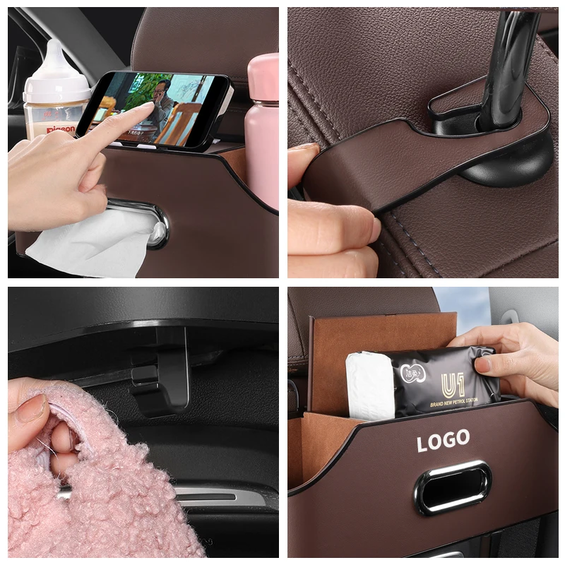 Car Multifunctional Tissue Box Cup Holder Auto Seat back Storage Box  Accessories For BMW 2 Series 3 Series 4 Series X2 X3 - AliExpress