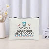 Take Your Meds Fun Medicine Bag Organizer Sundry Storage Zipper Canvas Bag Reusable Office Pencil Case Wallet Travel Makeup Bags 3