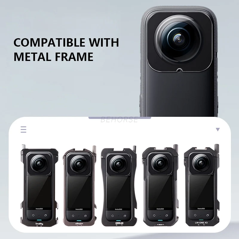 Lente protettiva per Insta360 X3 Protezioni per lenti Protezione Copriobiettivo in vetro temperato Coperchio di protezione per accessori Insta360 X3  44