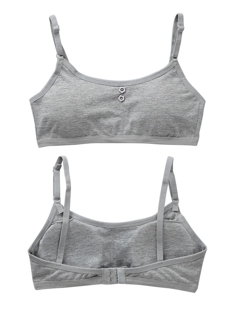 Sports Bra Training Bra Cotton Bra Girls Lingerie Sets LJMOFA Bra For Girls 8-16T Teenagers Lingerie Breathable Top Underwear Cotton Brassiere Solid Color Classics Training Bra B210