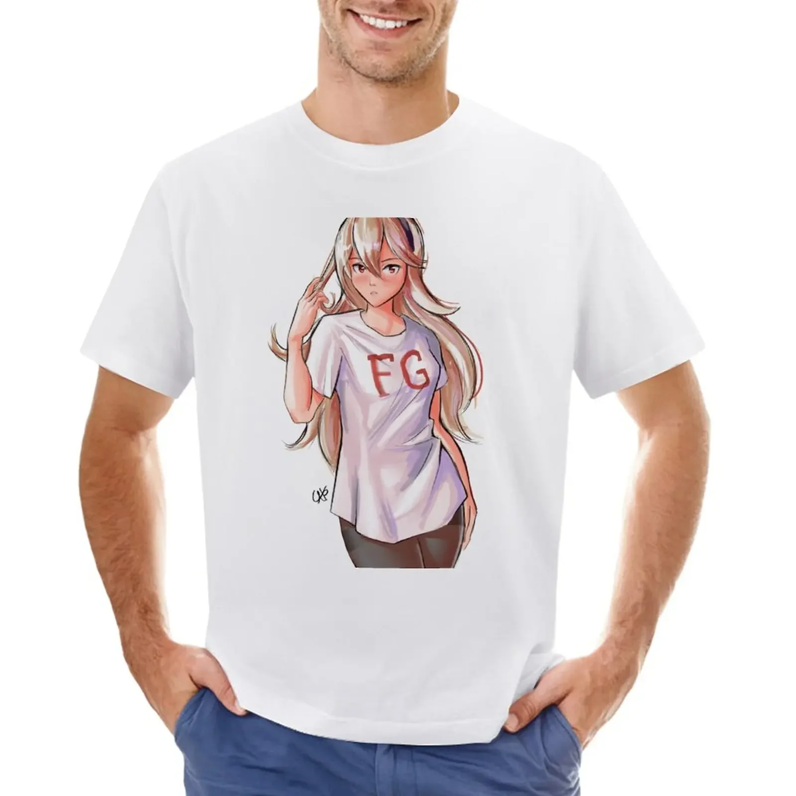 T-Shirt Casual Corrin (Fire Emblem) Top Blanks Magliette Da Uomo