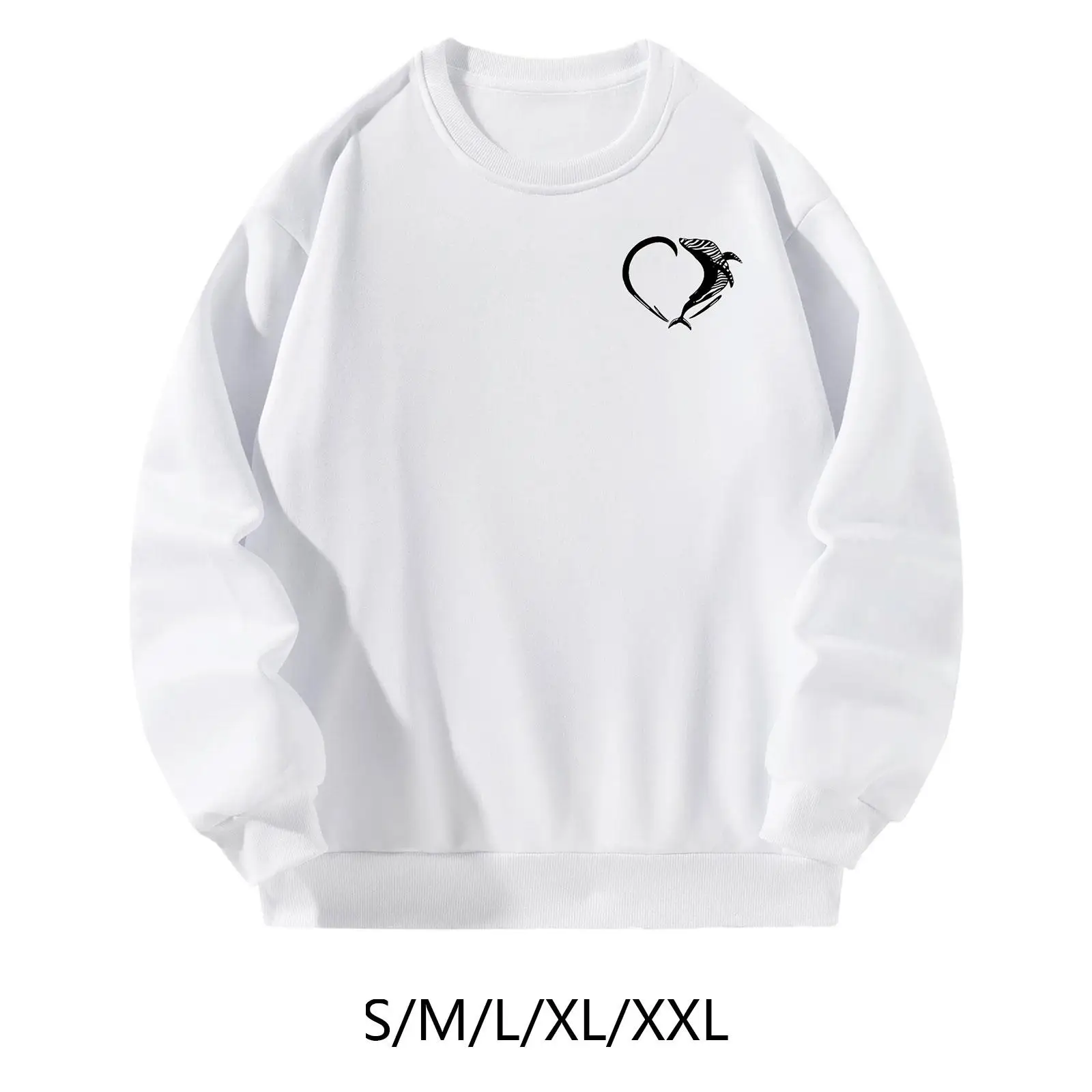 

Fashion Round Neck Printed Sweatshirt Sweatshirt Tops for Beach Home Winter