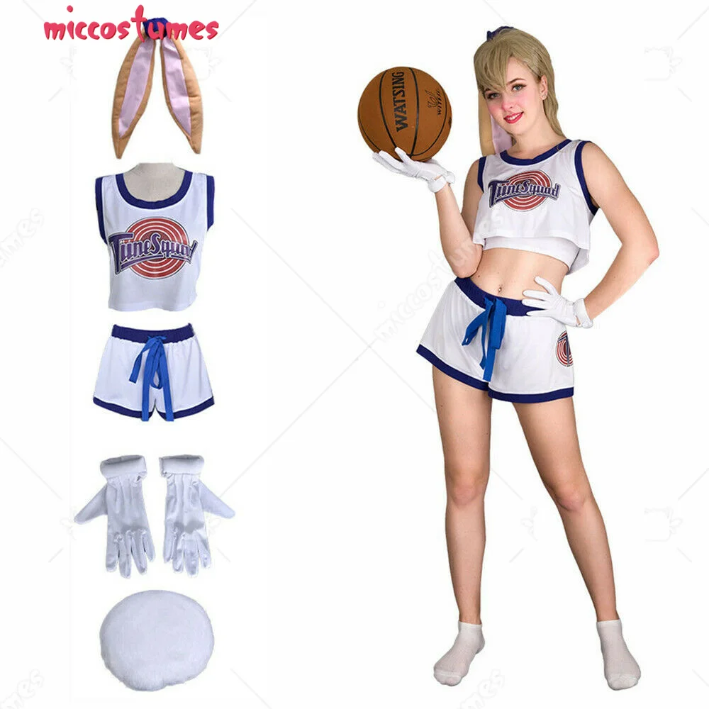 Girls Rabbit Girl Cosplay Costume Cheerleader Uniform With Rabbit Bunny ...