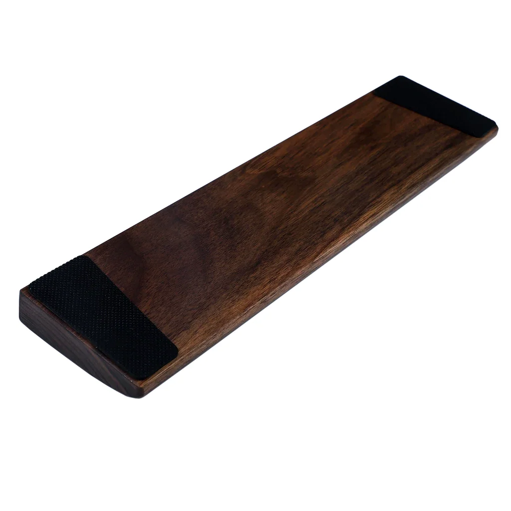 Madeira de Nogueira de Madeira de Pulso Repousa Ergonomia Digitando Almofada de Borracha de Pulso para 84 75 Teclado Ymd75 Kbd75 - Imagem 2