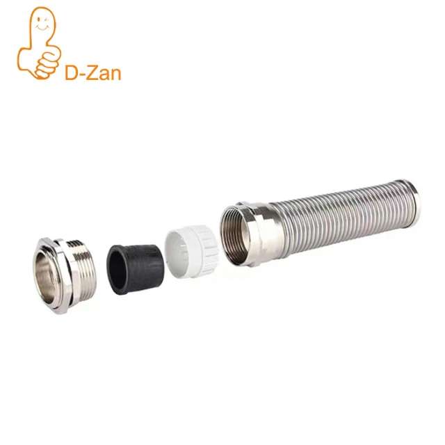 Brass Cable Gland M20 Spiral Waterproof Flexible Anti-bending M12 M16 M25 PG7 PG9 PG11 PG13.5 PG Thread Wire Cord Girps Grommet