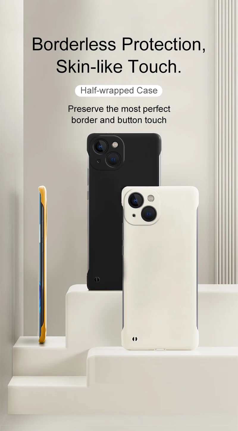 Cady Color Frameless PC Hard Case For Xiaomi Mi 14 13 13T 12 12X 12S 11 11T 11i 11X Pro Lite Ultra Back Cover_voghion.com