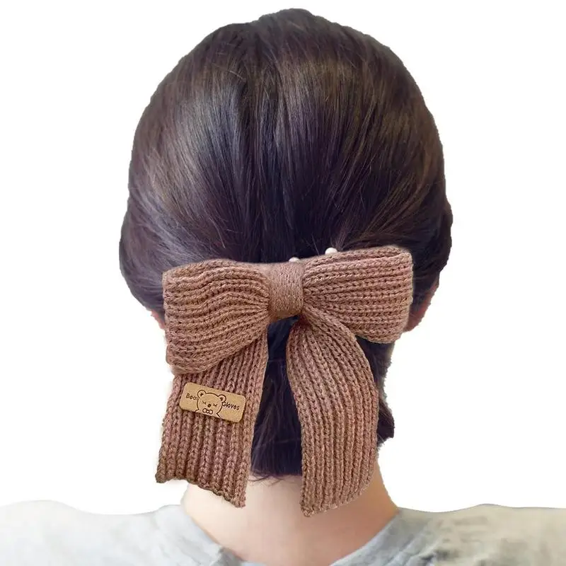 

Plush Hair Ring Soft Elastic Hair Ties Knitted Bow Tie Hair Rope Hair Tie Ring Ropes Ponytail Holder Accessories For Women Girls