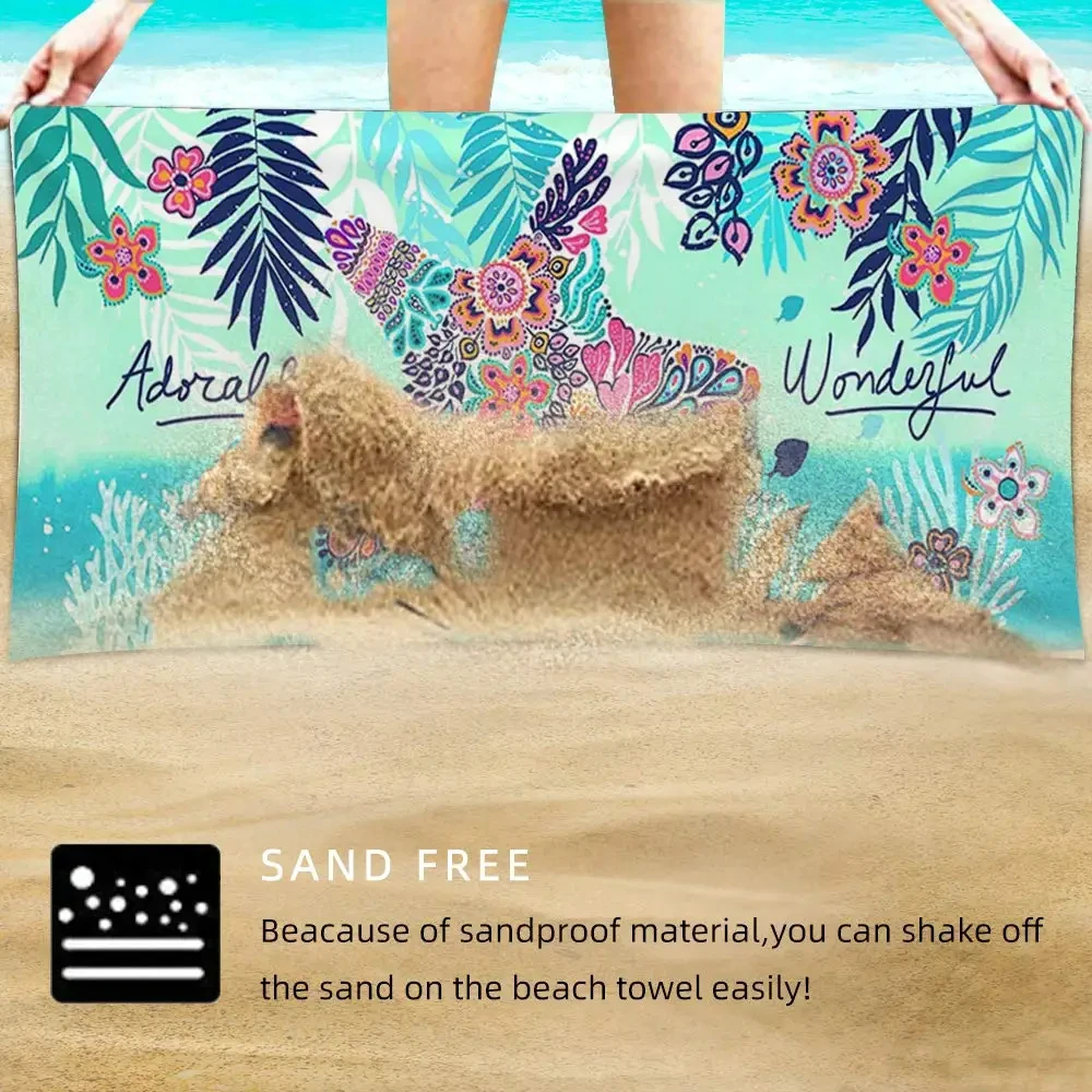 Groot microvezel strandlaken sneldrogend absorberende badhanddoek_voghion.com