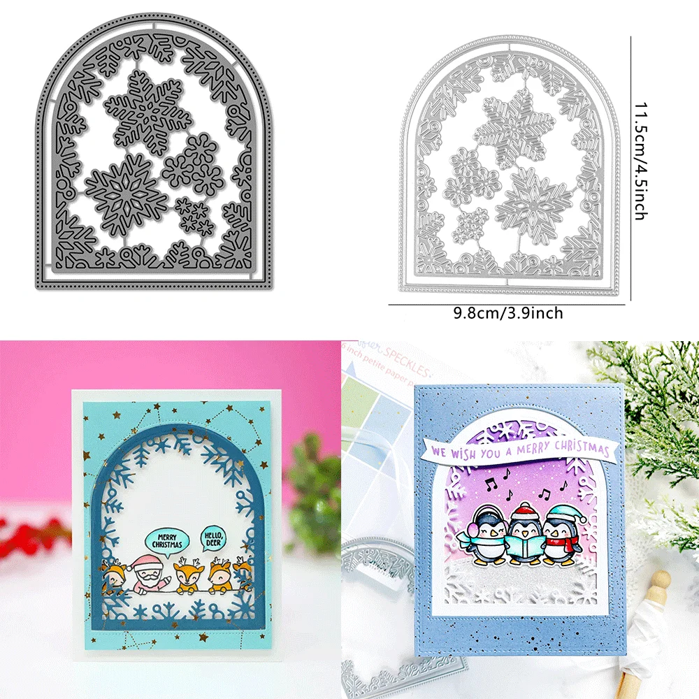 Bauen Sie einen Schneekugel aus Metall, Stanzformen, Liebesprägung, gestanzter Kranz, Add-On für DIY-Kartenherstellung, Scrapbooking, Bastelbedarf – Detail 17