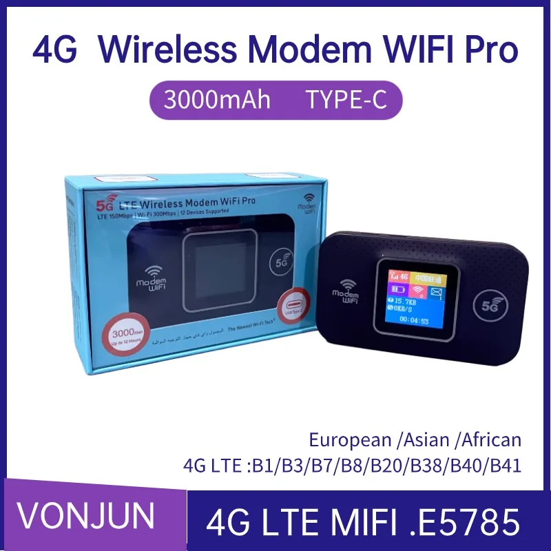 Roteador sem Fio com Slot para Cartão Sim Hotspot Wifi Móvel 4g Lte tipo c E5785