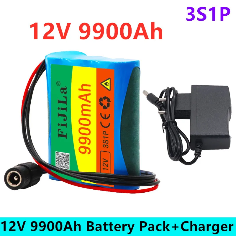 

Free ShippingBatterie Au Lithium Rechargeable 12 V 100% MAh 3S1P, 9900, Panneau De Protection, Chargeur 1a, Nouveau, 18650