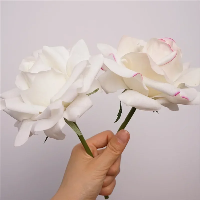 10Pc Moisturizing Rose Real Touch Artificial Flowers Wedding Decor Flower Arrangement Bridal Bouquet Home Party Event Decor
