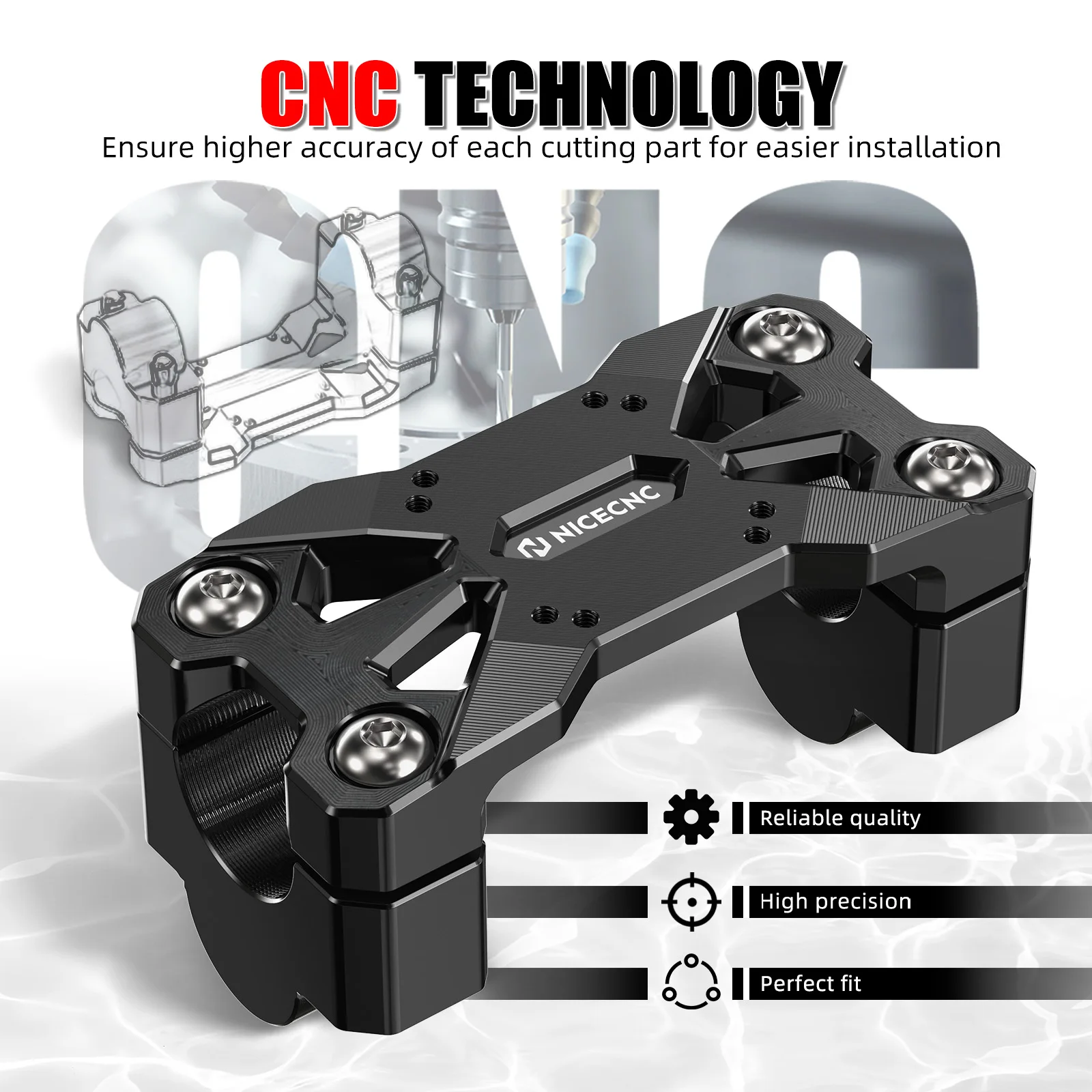 NICECNC 25 mm Motorrad-Lenker-Riser für Honda CRF1100L Africa Twin 2020–2025 CRF1100L Africa Twin Adventure 2020–2025 2024 – Detail 4