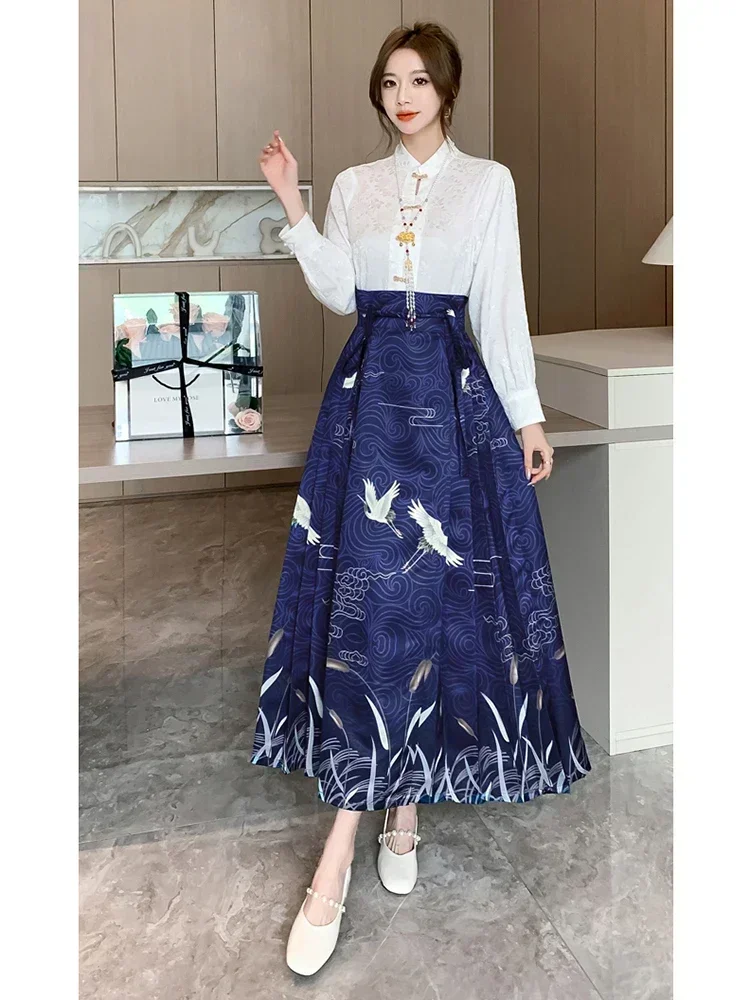 summer new new Chinese style embroidered long top half body yarn long skirt temperament set M4205 main image 1