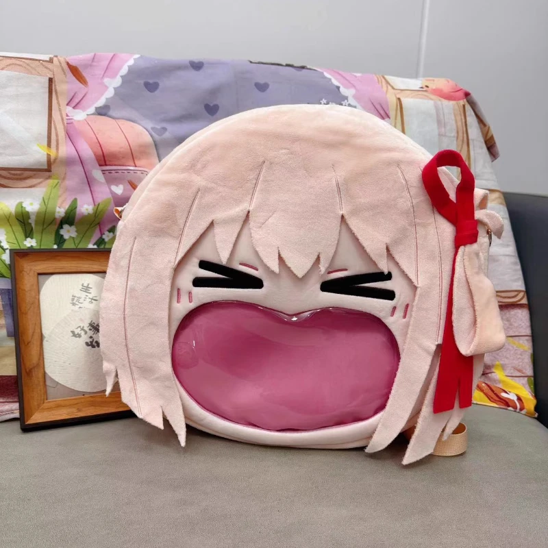Anime Mädchen Nishikigi Chisato Kawaii Gesicht Cosplay Lolita Mädchen Transparente Messenger Bags Lustige Weiche Rucksack Itbag Fans Geschenk – Detail 7