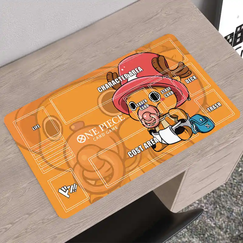 60*35*0.2Cm Diy One Piece Kawaii Luffy Zoro Nami Teach Dedicated Game Card Mat OPCG Battle Game Anime Table Mat Gift Toys