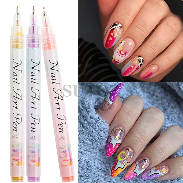 Acrylic Nail Art Graffiti Pen Drawing Painting Liner Tools DIY Lining  Flowers For Nail Desgin Manicure Gel Polish Acrylic - AliExpress