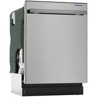 QWSHARP Slide-In Dishwasher,Stainless Steel Finish,24" Wide,Soil Sensors,Premium White LED Interior Lighting,Smooth Glide Rai 2