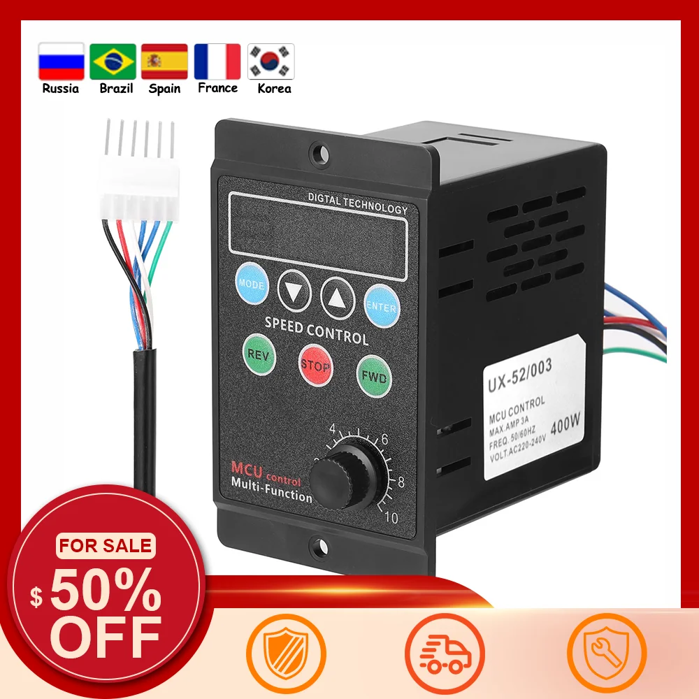 400W AC220V Multifunctional Motor Speed Controller Motor Speed Pinpoint Controller Forward &amp Backward Governor