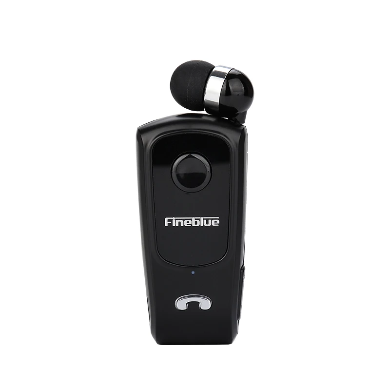 Wireless Retractable Mini Bluetooth Headset with Vibration Alert and Wearable Clip