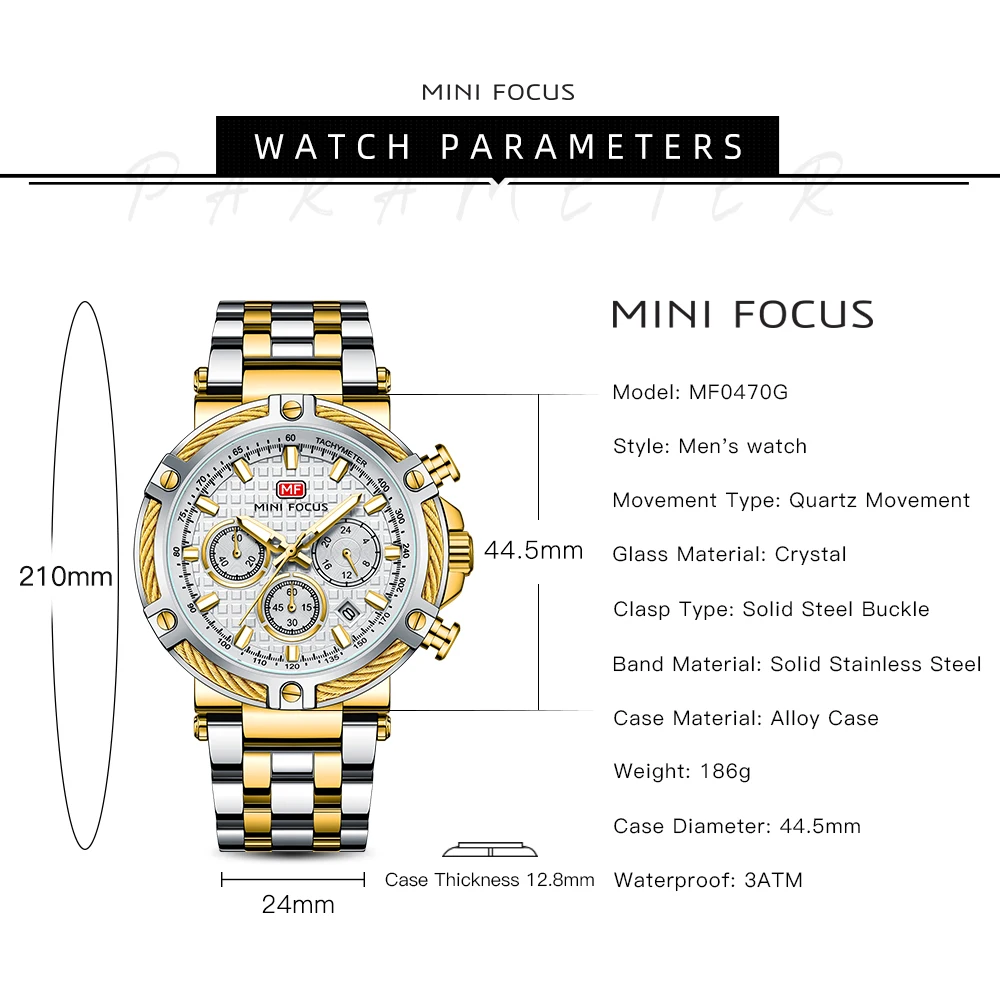 MINI FOCUS Quarzuhr für Herren, wasserdicht_voghion.com