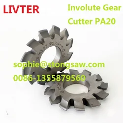 Livter M1 M1.25 M1.5 M1.75 M2 M2.25 M2.5 M2.75 M3 Modulus PA20 degrees NO.1-NO.8 8pcs/set HSS Gear Milling cutter Free shipping
