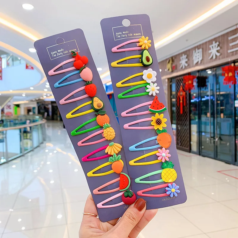Kids Baby Hair Accessories Hair Pins Beautiful Flowers Style Hair Clips Hairpin For Girls Children Hair Grips Barrettes 10 Piece 3