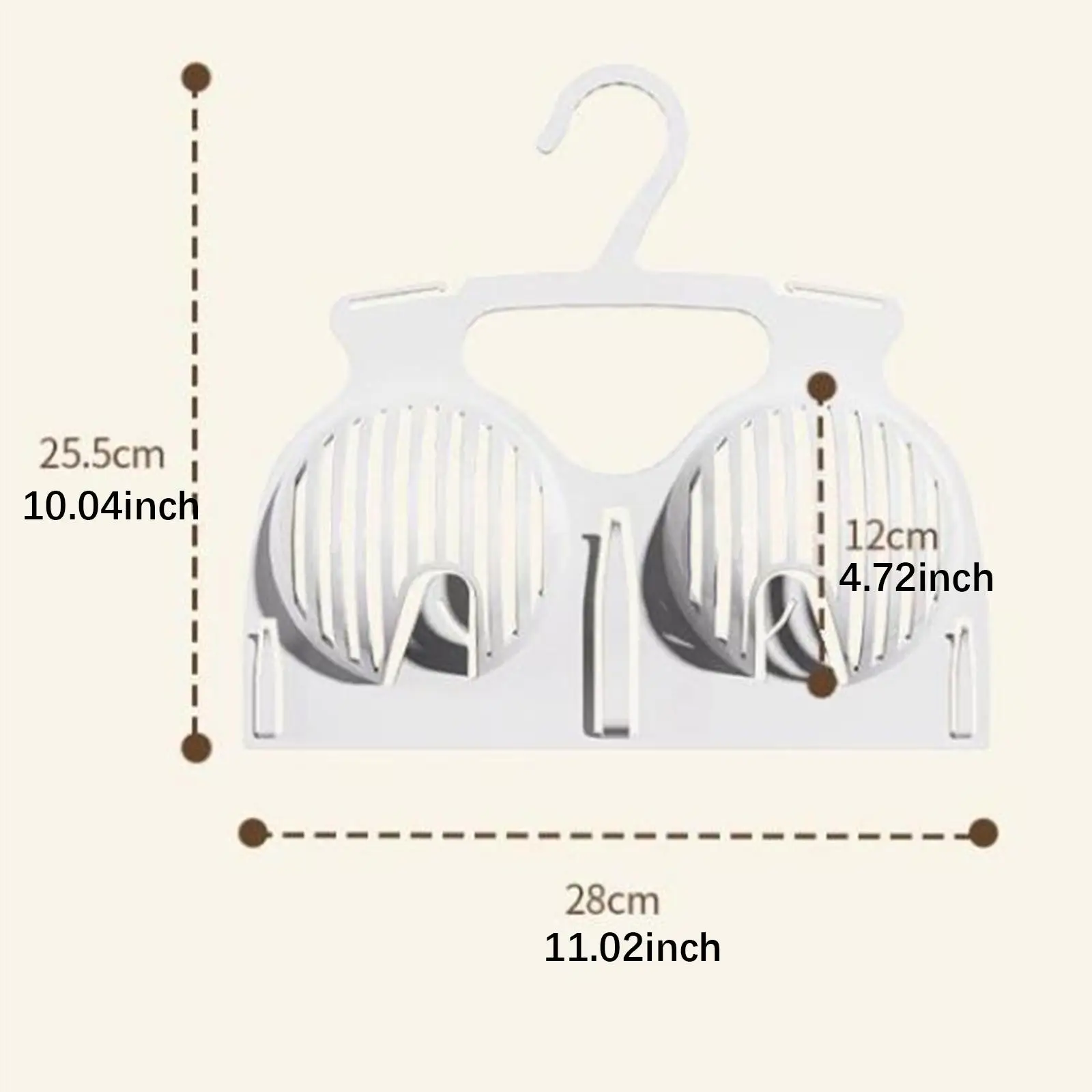 2pcs Underwear Drying Rack Bra Display Hangers Supplies Space Saving Hollow Bar Holder For Bra Shop Home Anti-Deformation Rack 6
