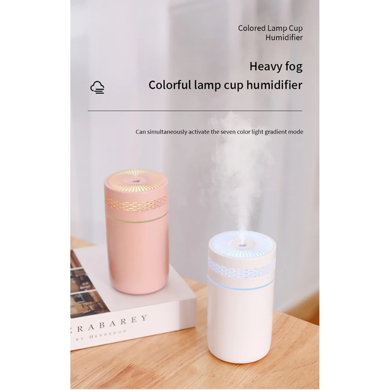 

Portable 250Ml Air Humidifier Aromatherapy Humidificador For Home Car USB Sprayer With LED Color Night Lamp Purifier