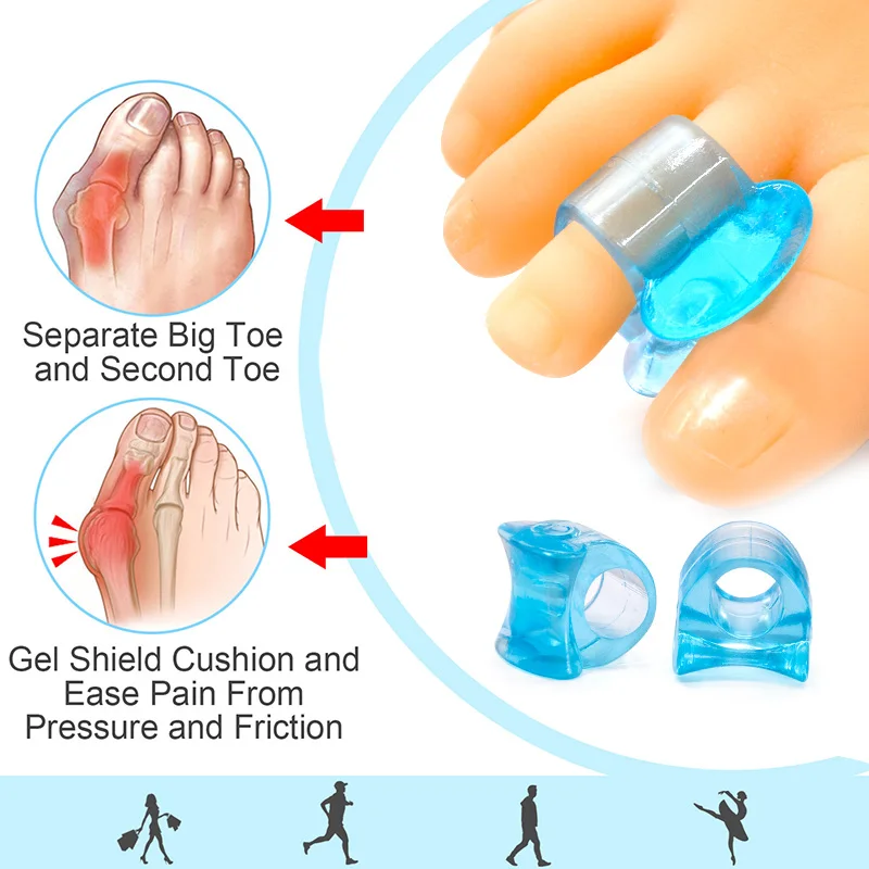 Toe Separator Bone Corrector Straightener Silicone Gel Thumb Valgus Finger Protector Bunion Adjuster Feet Tool