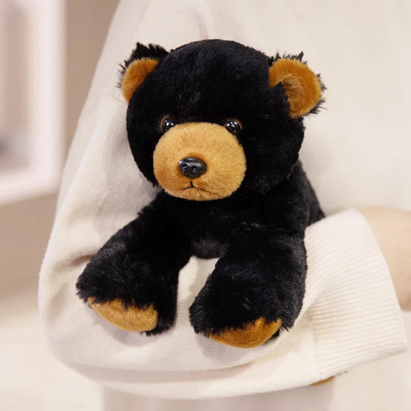 Nice 23cm Lifelike Stuffed Jungle Animal Dolls - Sitting Tiger Elephant Monkey Leopard Plush Simulation Forest Toys for Kids