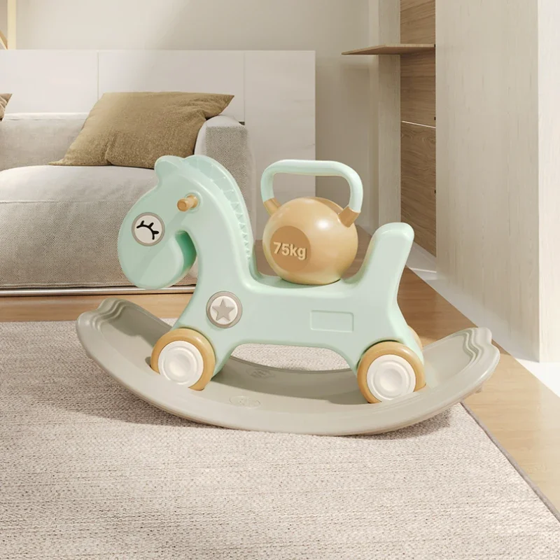 Children's Sliding Shaking Horse Fun Sound Baby Rocking Horse Birthday Gift 2 In 1 Dual-purpose Yo-yo Car Toy Firm Anti-rollover