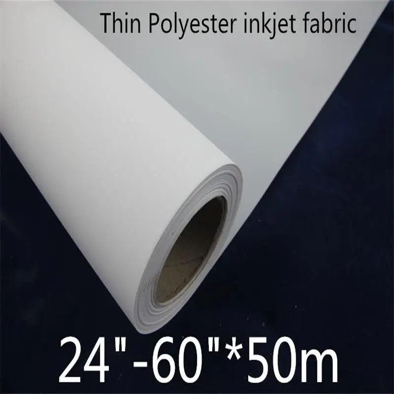 50m big roll 100% waterproof 120gsm Polyester inkjet banner fabric art roll  Thin Canvas Roll - AliExpress