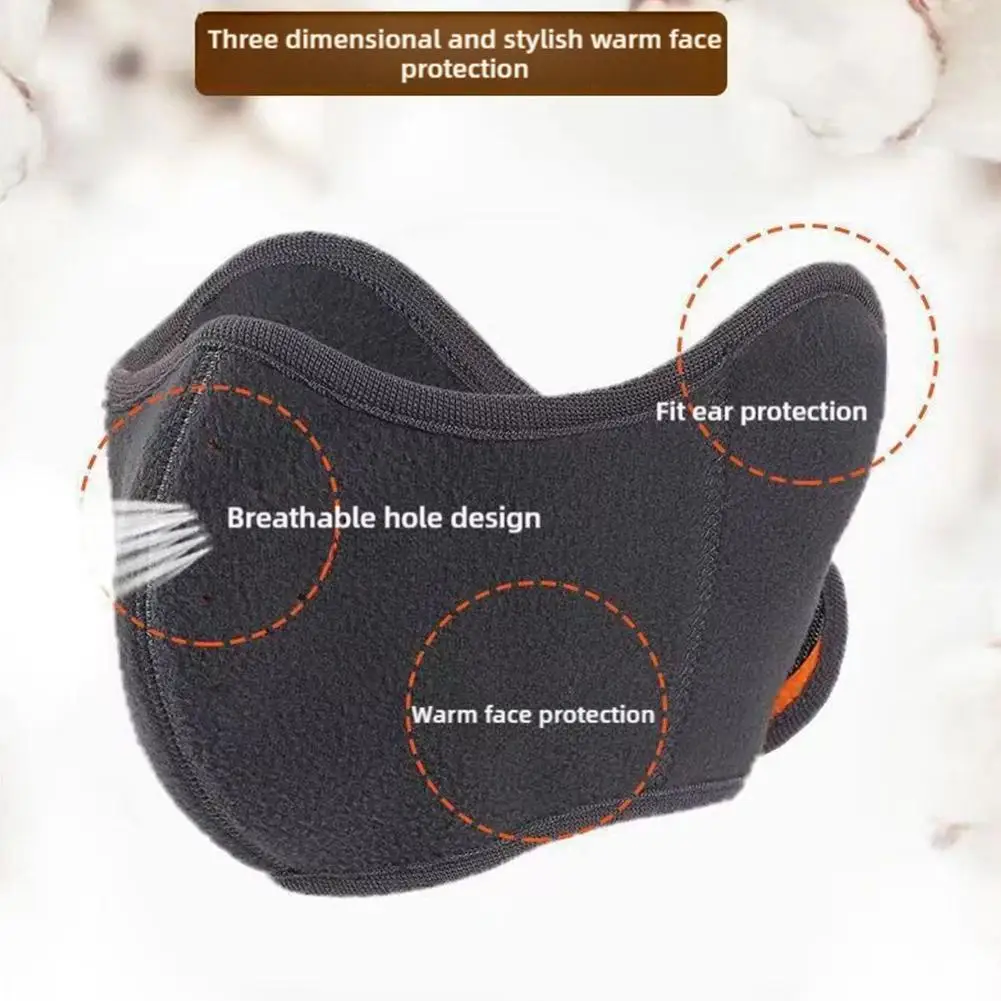 Winter Mask Warm Full Cover Face Outdoor Windproof Breathable Thickened Dustproof Reusable