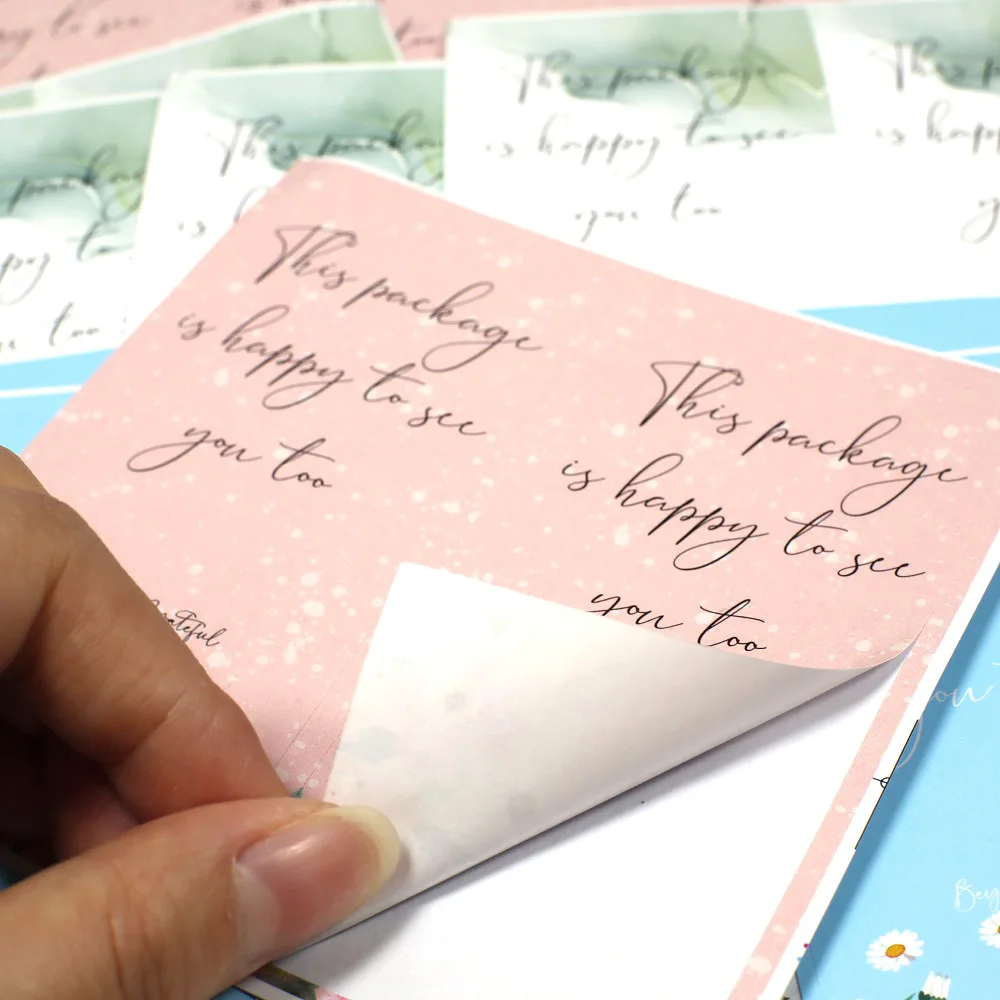 10-50Pcs 감사합니다 스티커 이 패키지는 너무 당신을 볼 수 있습니다 인감 레이블 스티커 선물 포장 중소 기업 장식