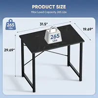 32 Inch Modern Simple Style Wood Black Computer Desk for Home Office Study Writing Work Table 3