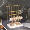 Jewelry Display Stand Retro Earring Wood Bracelet Organizer Vintage Holder Storage Rack 3