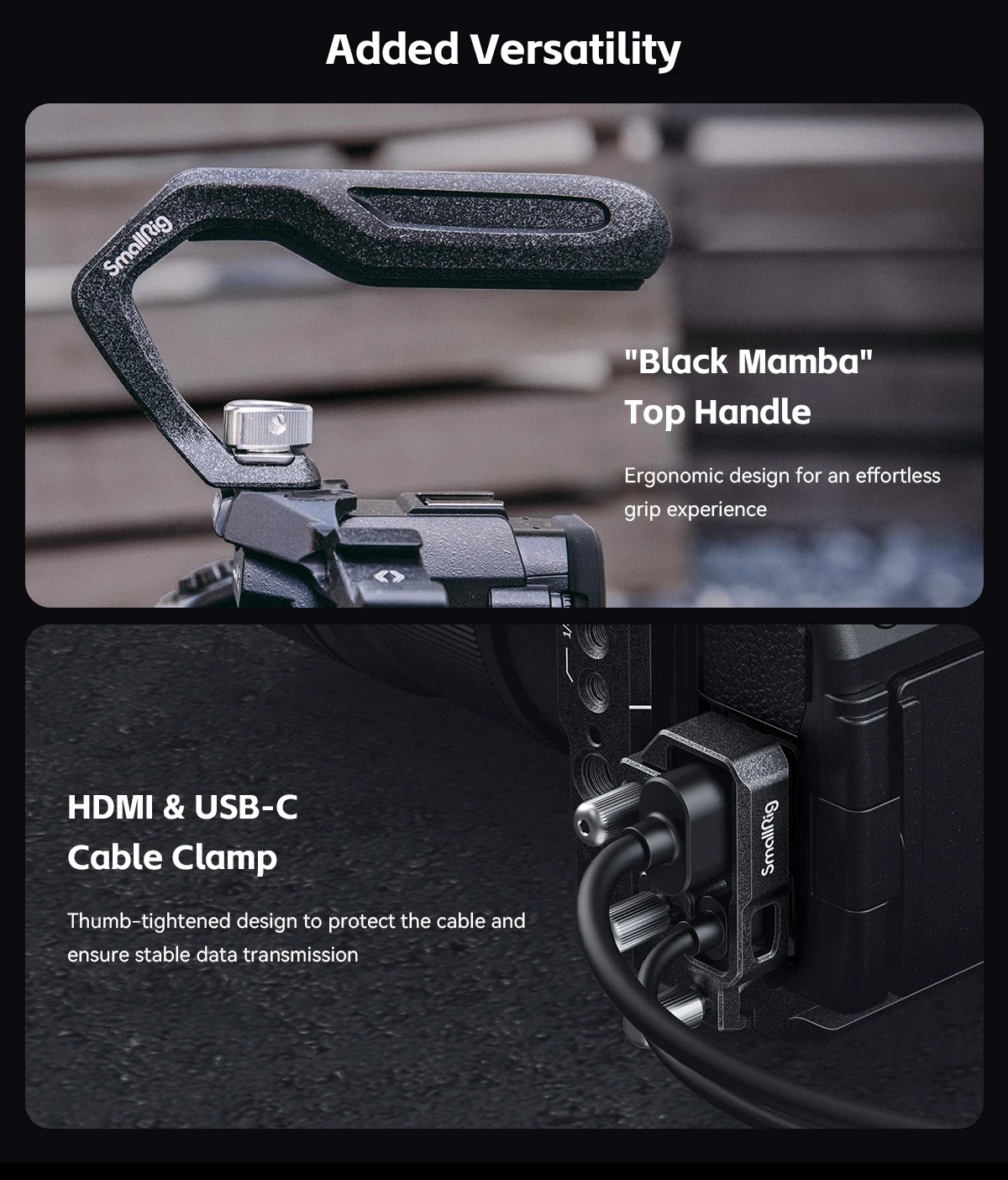 "Black Mamba "Cage Kit for LUMIX G9ii / S5ii / S5iiX Built-in Arca-Swiss Quick-R
