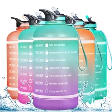 

Gallon Water Bottles with Straw &Time Marked Sports Bottle Tritan BPA Free Reusable Drink Jug Gym Sports Motivation Water Bottle