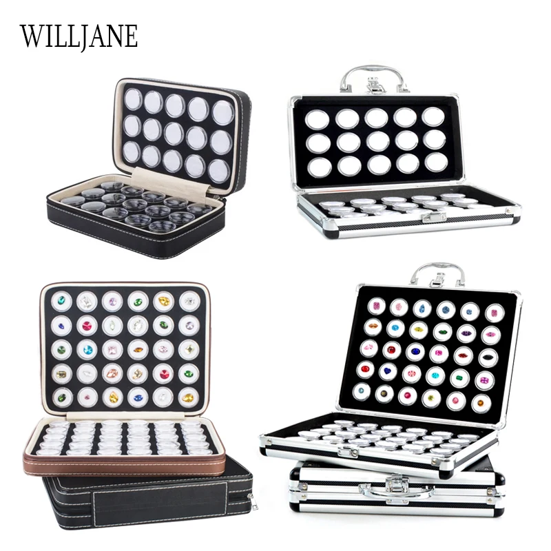 Прозрачная банка для драгоценных камней