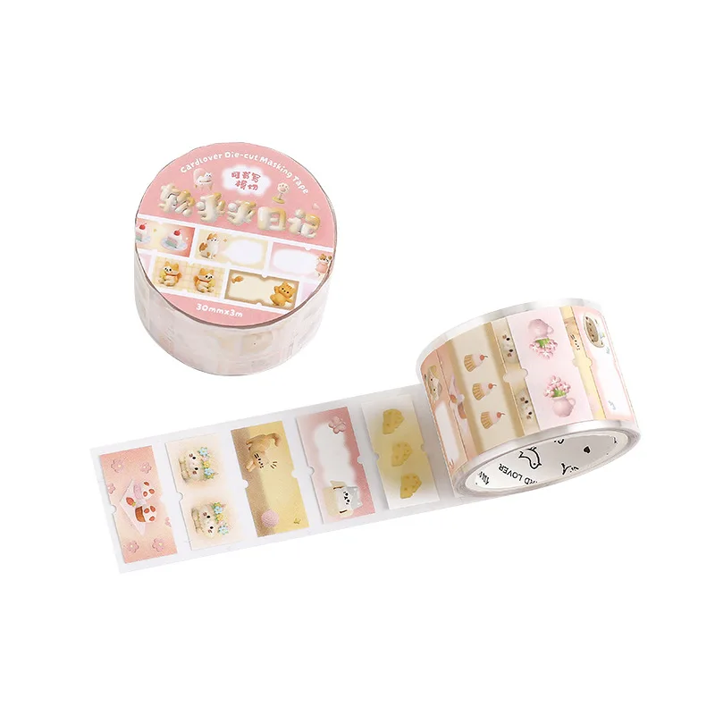 1PC 소프트 다이어리 시리즈 와시 테이프 쓰기 가능한 종이 장식 콜라주 접착제 DIY 스크랩북 핸드메이드 마스킹 어린이 문구류