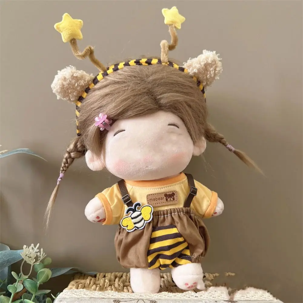 For 20CM Cotton Doll Clothes Cap Headdress Multicolor Miniature Dress Suit Doll Accessories Cosplay Doll Headwear Dress Set