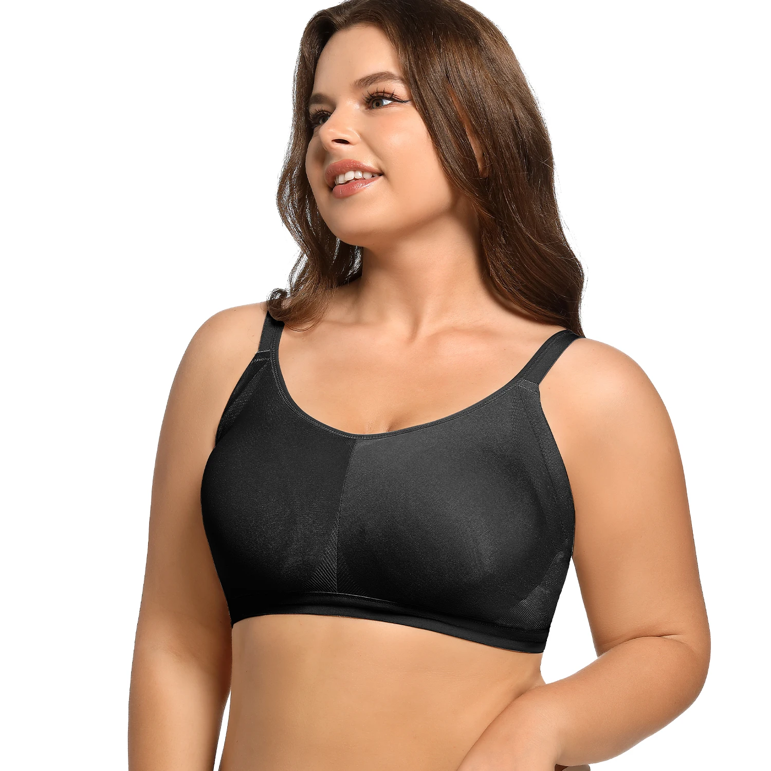 Seamless Bra Women Comfort Wireless Full-Coverage Bras Female Push Up Sexy Lingerie Underwear Wide Shoulder Straps Intimates