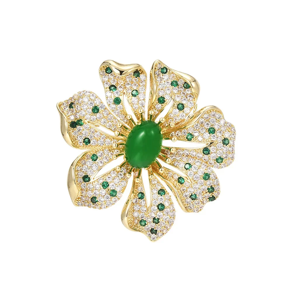 Bouquet Rhinestone Brooches And Pins Scarf Clip Big Flower Crystal Brooch For Women Fashion Brooch Pin Jewelry Gifts DIY Bouque